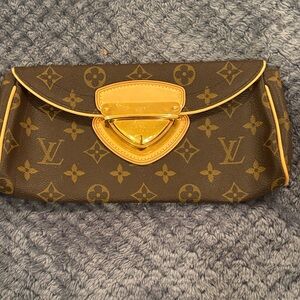 Louis Vuitton Gold and Brown Monogram Clutch